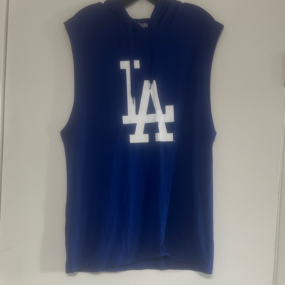 Stitches Royal Blue Hoodie with White Logo BNWT men’s medium dodgers baseball